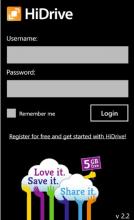 HiDrive for Windows Phone 7