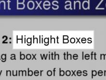 Highlight boxes