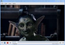 Gnome MPlayer playing a movie