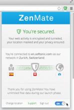 Zenmate on screen of mobile device