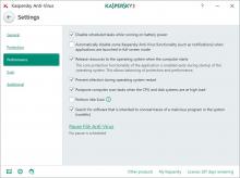 Kaspersky Antivirus - Performance
