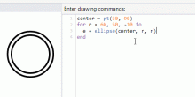 Using the Lua-based interactive program mode for drawing.