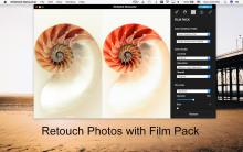 retouch photos with film pack effects